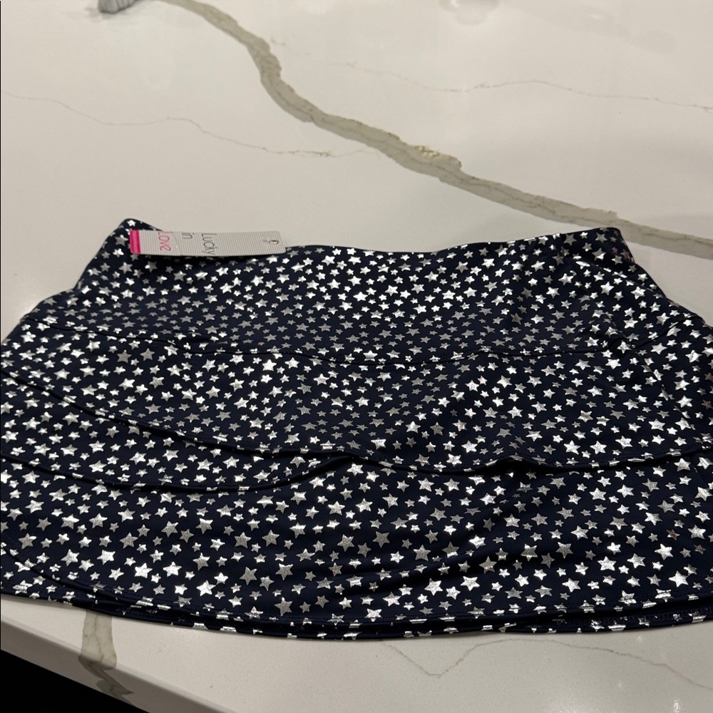 Lucky in Love Black and White Star Skort